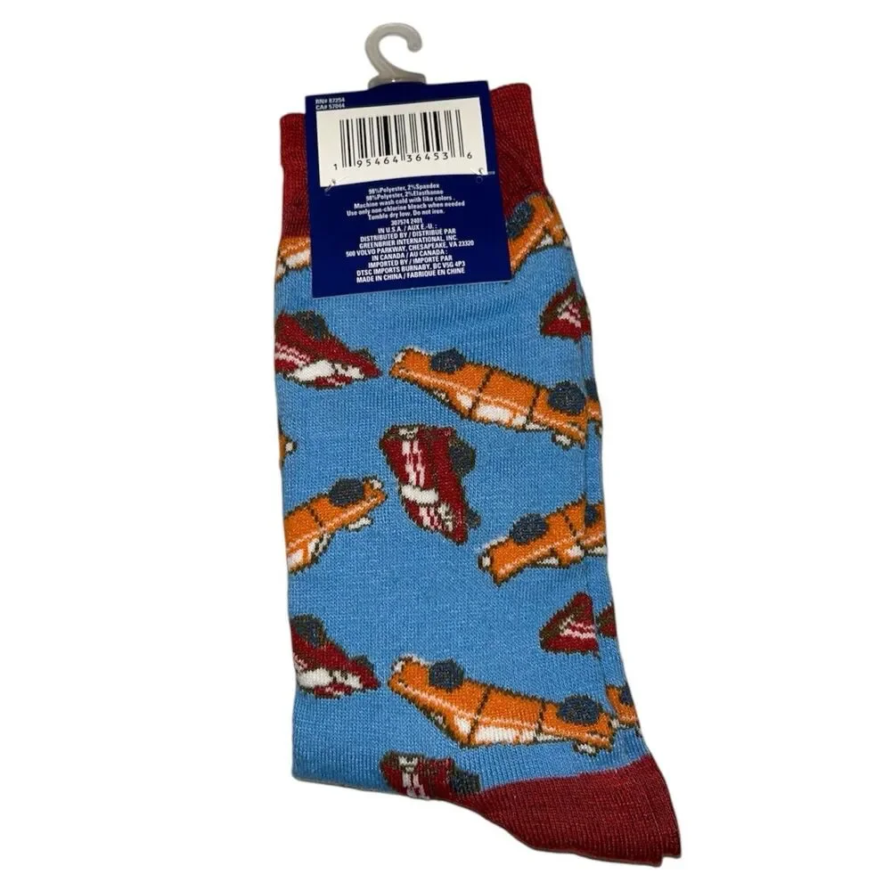 1x Juncture Mens Crew Socks Cars Size 6-12